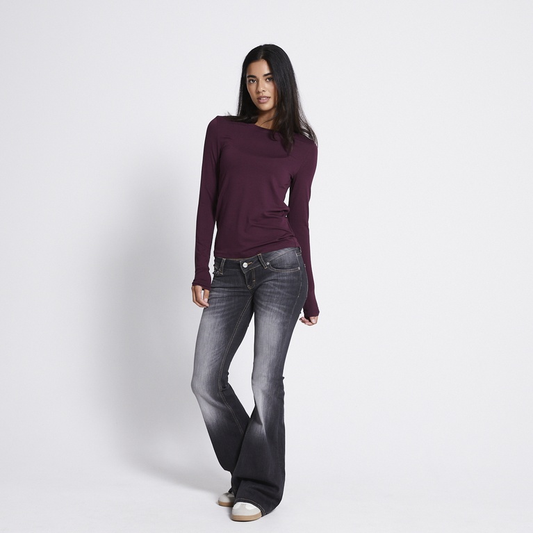 Soft feel top "Edda" Plum